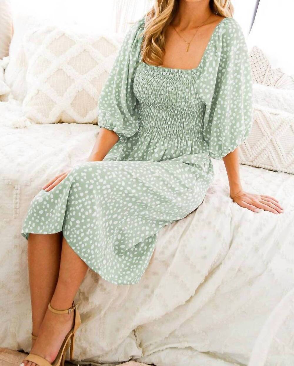 NEW VINE & LOVE meant to be midi dress in mint